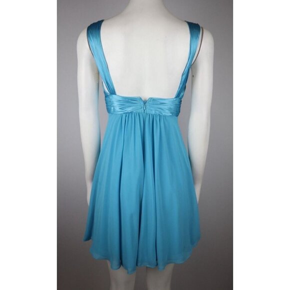 BARI JAY DRESS - WOMEN'S TURQUOISE BLUE PARTY COCKTAIL DRESS - SIZE 00 - Picture 11 of 14